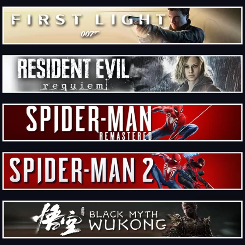 007 +Evil 9 +Spider 1 +2 +Wukong
